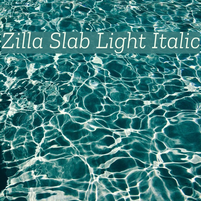 Zilla Slab Light Italic Example 3