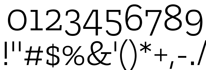 Zilla Slab Light Font OTHER CHARS