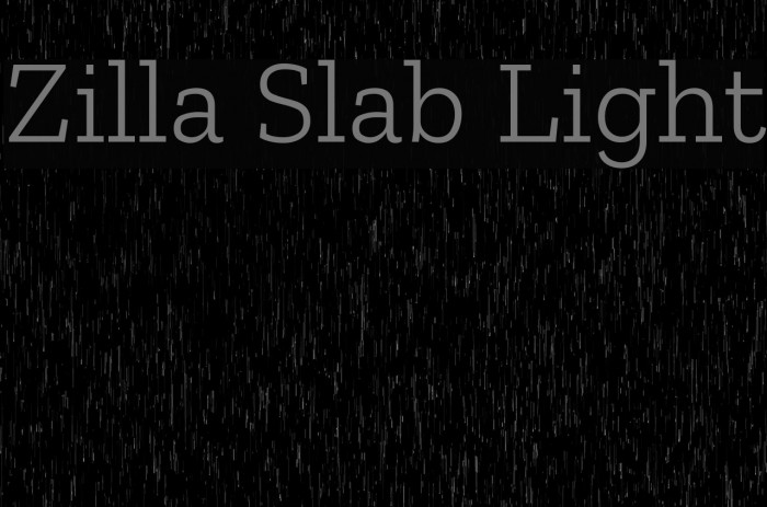 Zilla Slab Light Font examples