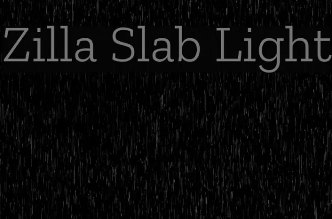 Zilla Slab Light Example 1