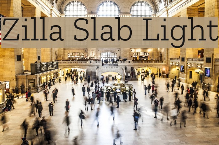 Zilla Slab Light Font examples