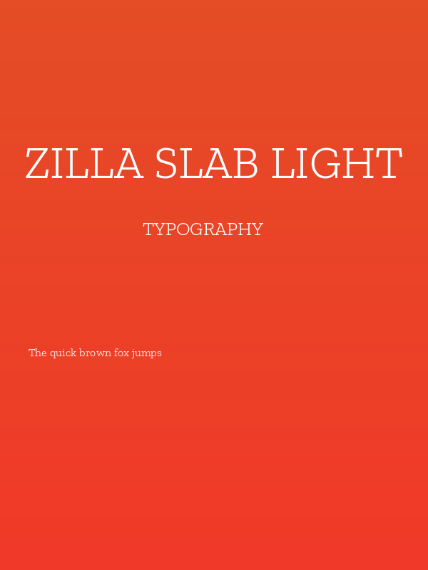 Zilla Slab Light Poster