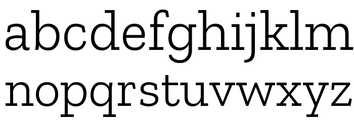 Zilla Slab Light Font LOWERCASE