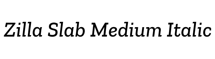 Zilla Slab Medium Italic  لخطوط تنزيل
