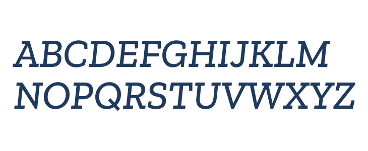 Zilla Slab Medium Italic1 Uppercase