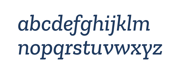 Zilla Slab Medium Italic1 Lowercase