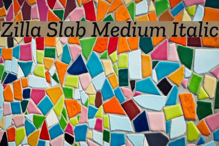 Zilla Slab Medium Italic Font examples