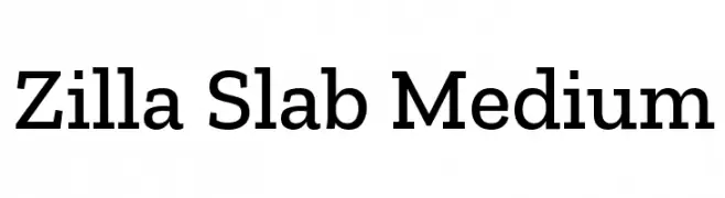 Zilla Slab Medium  Frei Schriftart Herunterladen