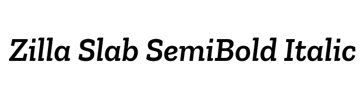 Zilla Slab SemiBold Italic  नि: शुल्क फ़ॉन्ट्स डाउनलोड