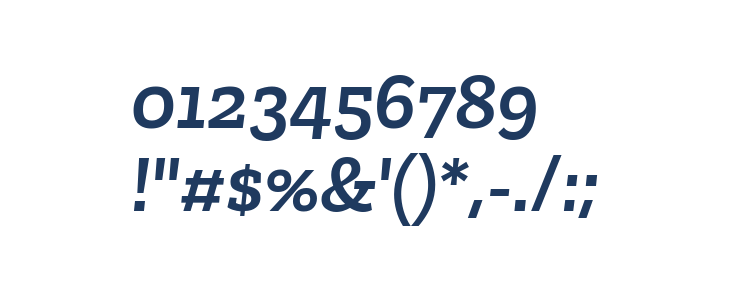 Zilla Slab SemiBold Italic Other Characters