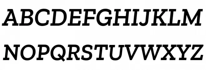 Zilla Slab SemiBold Italic フォント 大文字