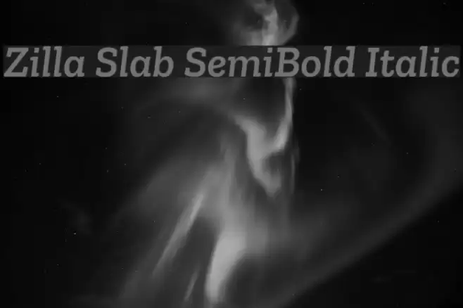 Zilla Slab SemiBold Italic Font examples