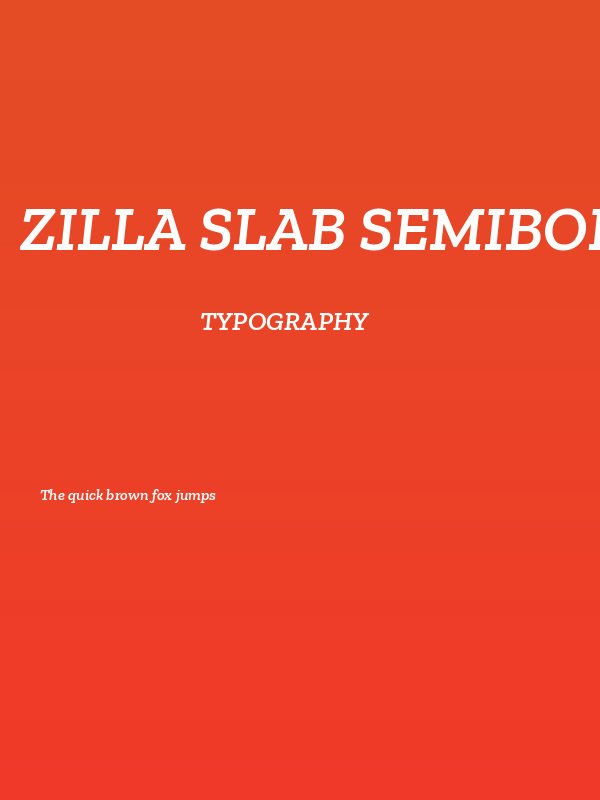 Zilla Slab SemiBold Italic Poster