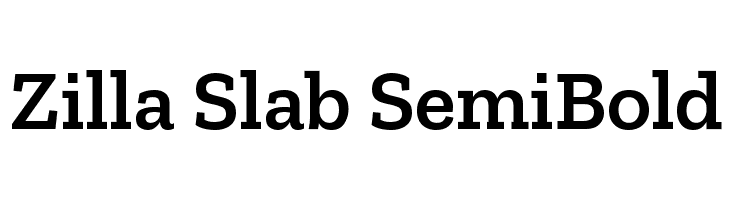Zilla Slab SemiBold  Frei Schriftart Herunterladen
