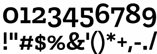 Zilla Slab SemiBold Font OTHER CHARS