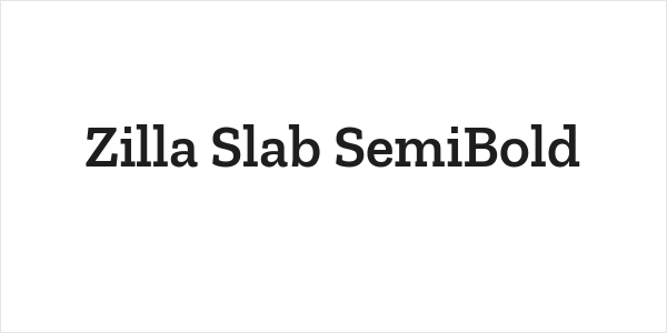 Zilla Slab SemiBold Logo