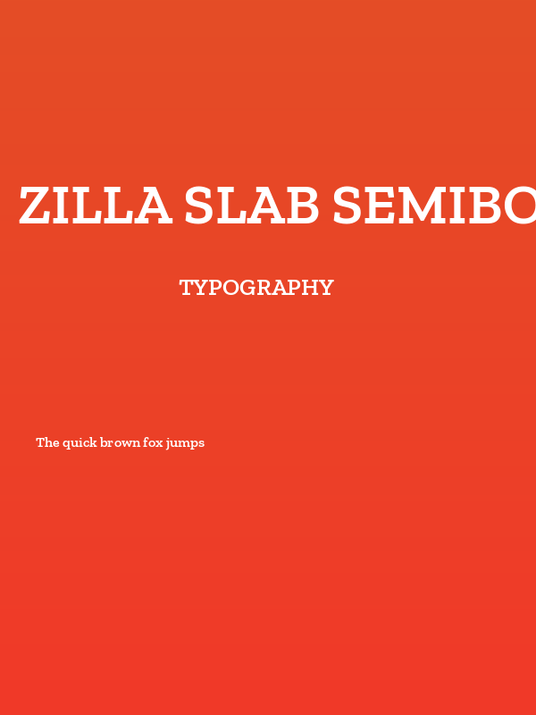Zilla Slab SemiBold Poster