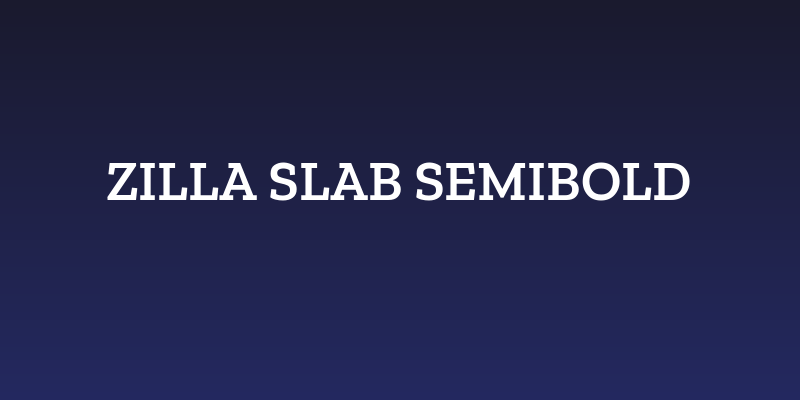 Zilla Slab SemiBold Social Header