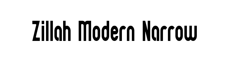 Zillah Modern Narrow  Free Fonts Download