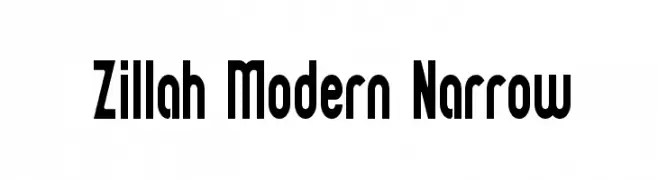 Zillah Modern Narrow  免费字体下载