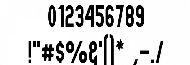 Zillah Modern Narrow Font OTHER CHARS