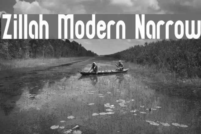Zillah Modern Narrow Font examples