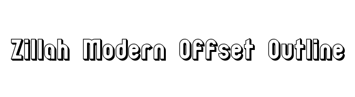 Zillah Modern Offset Outline Font