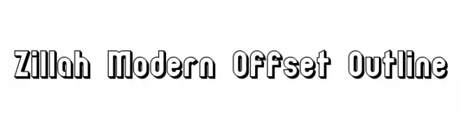 Zillah Modern Offset Outline  フリーフォントのダウンロード