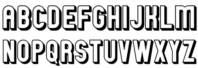 Zillah Modern Offset Outline Fuentes MAYÚSCULAS