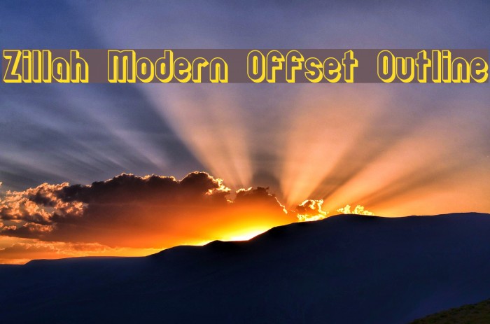 Zillah Modern Offset Outline Font examples