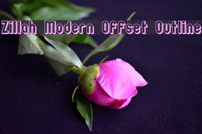 Zillah Modern Offset Outline Font examples