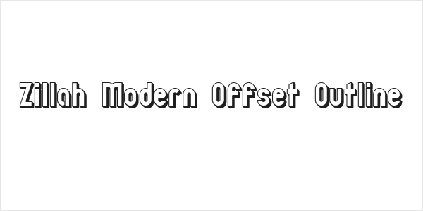 Zillah Modern Offset Outline Logo