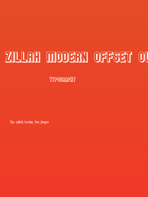 Zillah Modern Offset Outline Poster