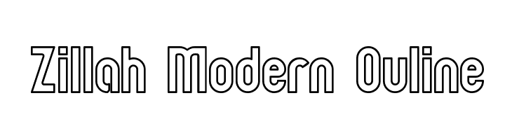 Zillah Modern Ouline Font