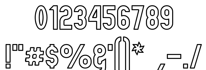 Zillah Modern Ouline Font OTHER CHARS