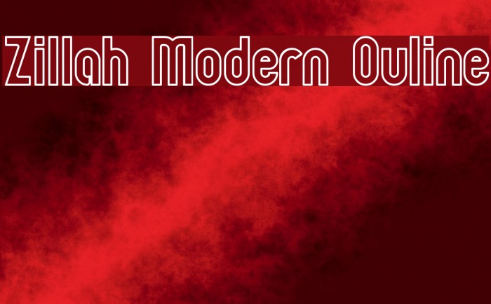Zillah Modern Ouline Font examples