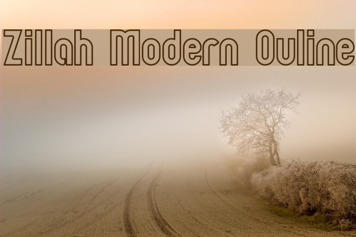 Zillah Modern Ouline Font examples