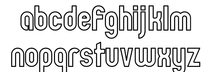 Zillah Modern Ouline Font LOWERCASE