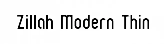 Zillah Modern Thin  नि: शुल्क फ़ॉन्ट्स डाउनलोड