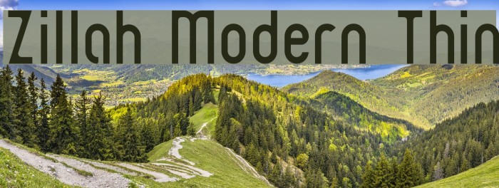 Zillah Modern Thin Font examples