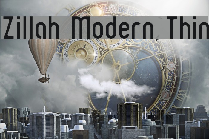 Zillah Modern Thin Font examples