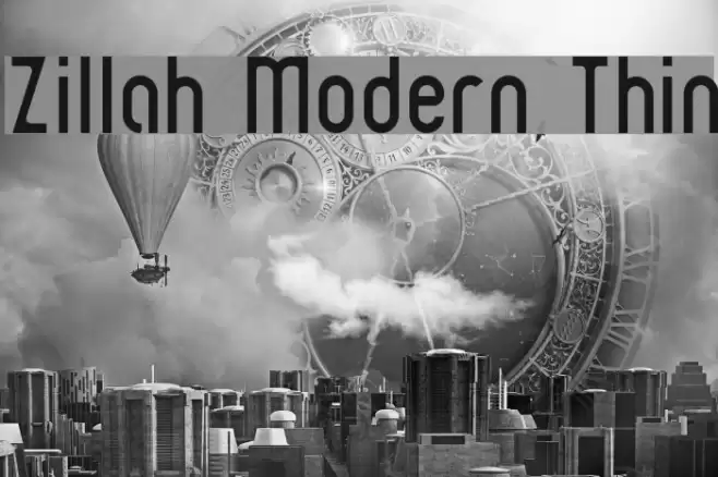 Zillah Modern Thin Caratteri examples