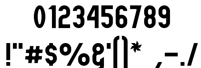 Zillah Modern Upper Font OTHER CHARS