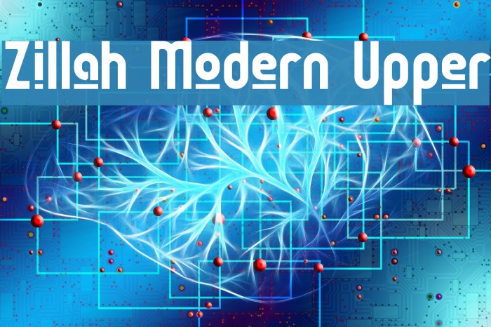 Zillah Modern Upper Font examples