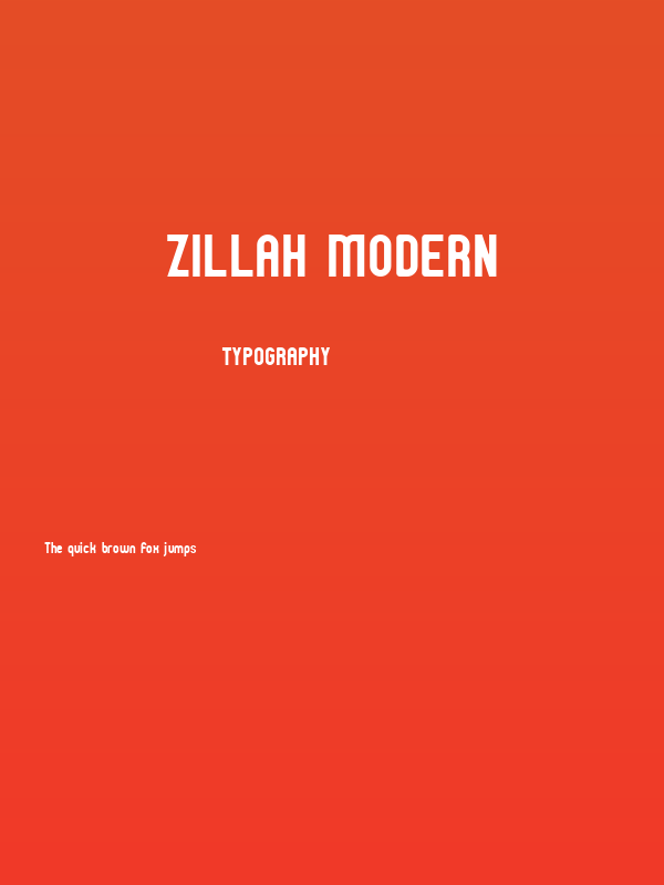 Zillah Modern Poster
