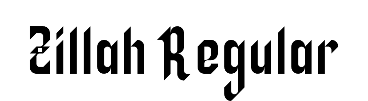 Zillah Regular  免费字体下载