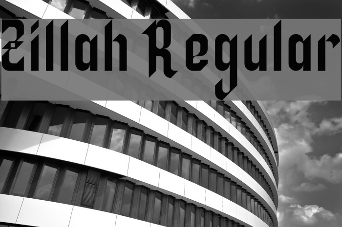 Zillah Regular Font examples