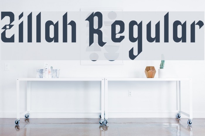 Zillah Regular Font examples