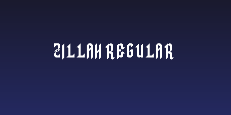 Zillah Regular Social Header