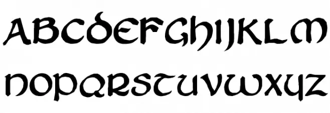 Zilluncial Font LOWERCASE